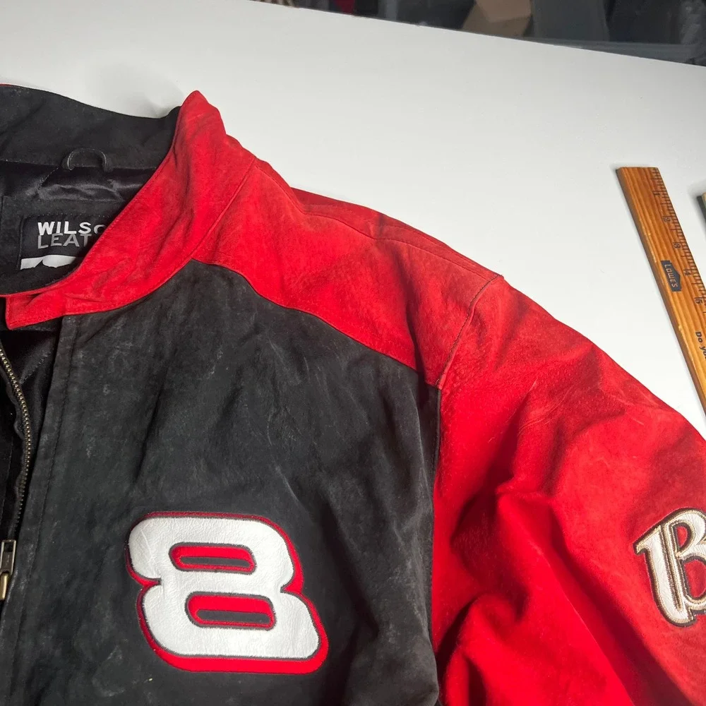 Wilsons Leather Chase Authentics Dale Earnhardt Jr 8 Budweiser NASCAR Jacket XL